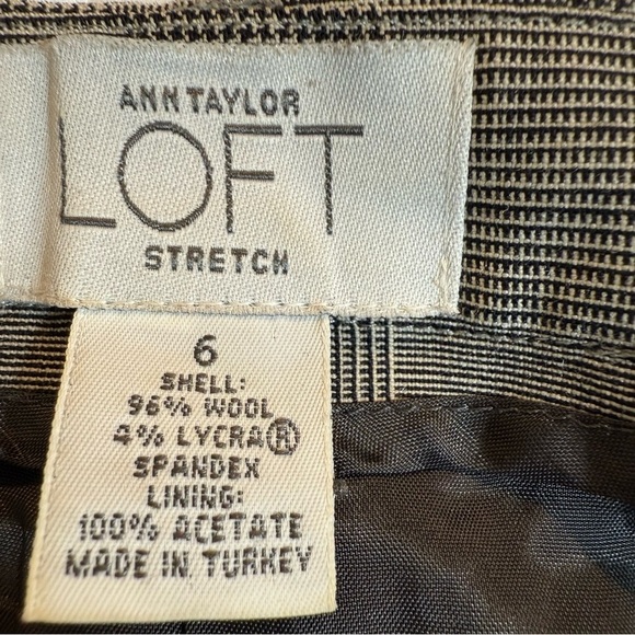 ANN TAYLOR LOFT Pants Trousers Size 6 99% Wool Fully Lined Winter Weight - Picture 6 of 8